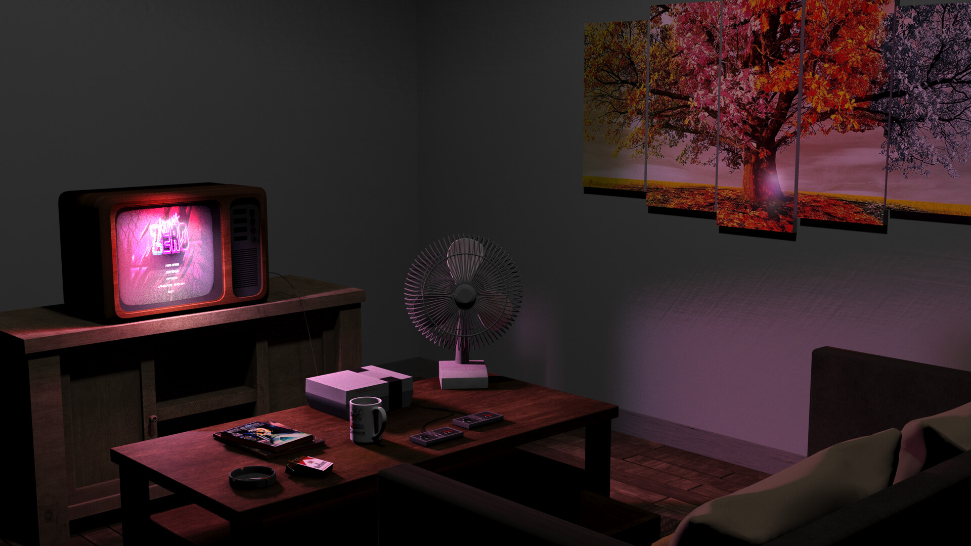 Gaming room — 3D render