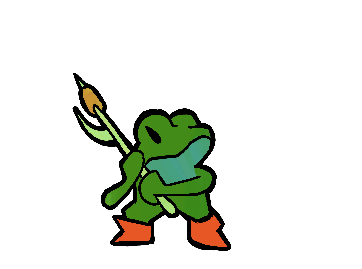 The player character — the last frog on Mars